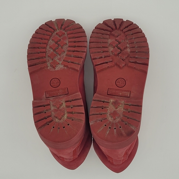 Timberland Boys Premium 6" Waterproof Boots - Red, Size 2 - Picture 7 of 10